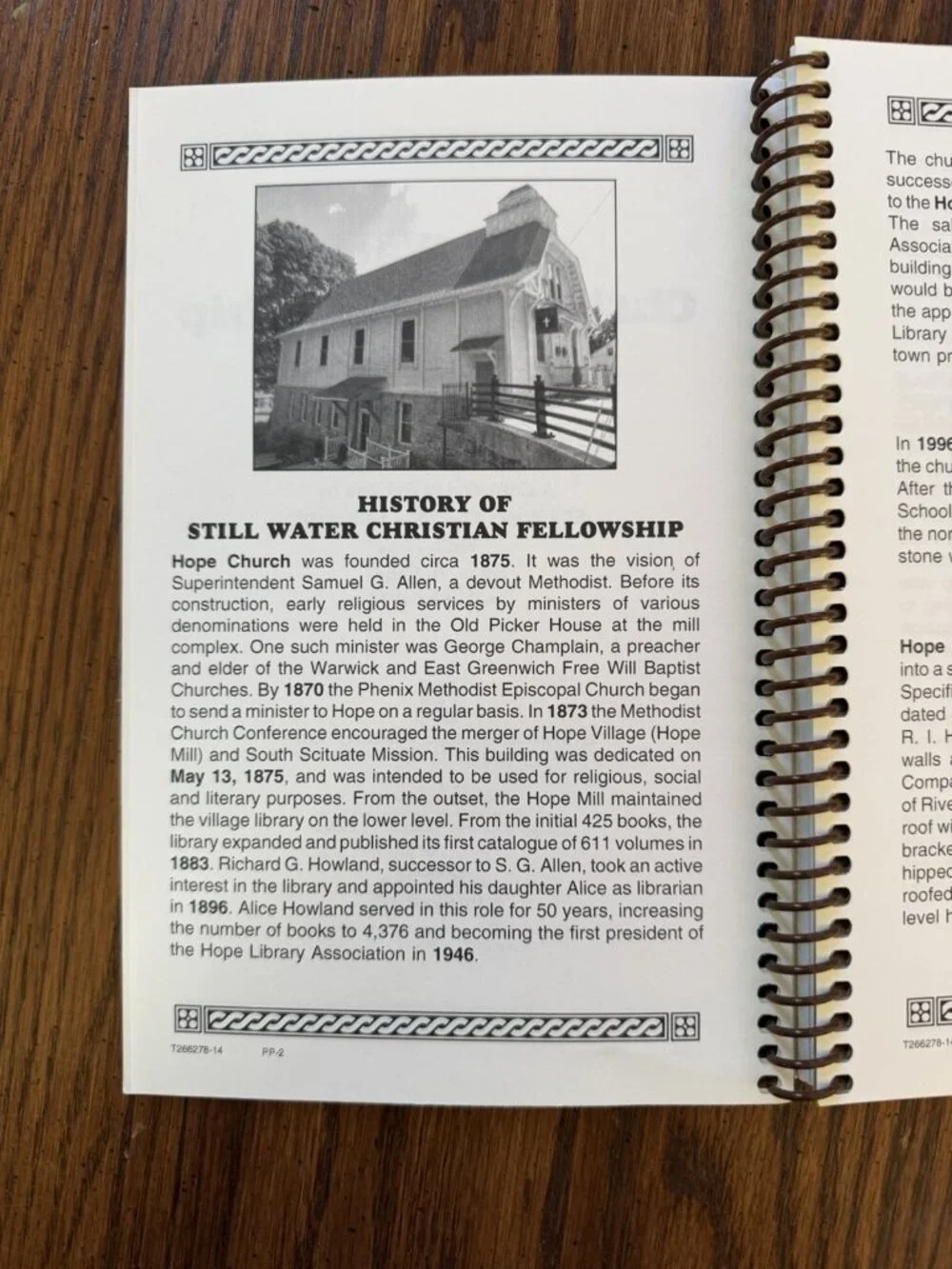 Still Water Christian Fellowship Recipe Book Hope, Rhode‎ Island